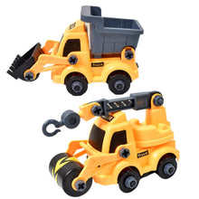 Engineering vehicles Nut Assembly Vehicle Toy, DIY Nut Assembly Vehicle Model Toy Highly Simulation Children Kids Car Model Toy Set (2 Pc Set)