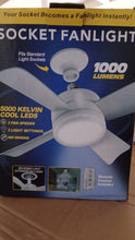 Original Cool LED Socket Fan Light โ Ceiling Fan Replacement, 1000 Lumens/5000K, Remote Controlled (Remote Battery Not Included)