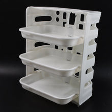 Plastic 3 Layer Wall-Mounted Food Organizer Rack (1 Set)